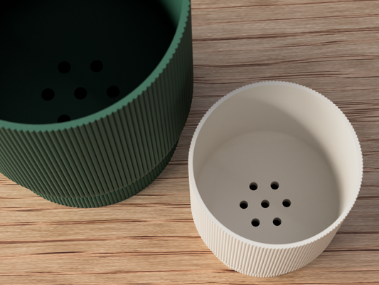 Groove - The Ribbed Planter with a Twist-and-Lock Tray