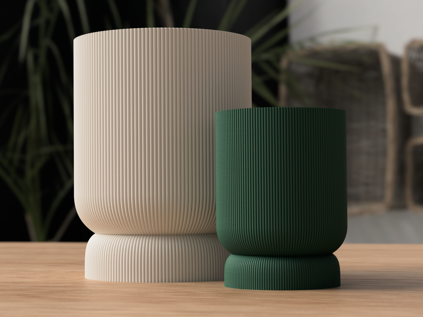 Groove - The Ribbed Planter with a Twist-and-Lock Tray